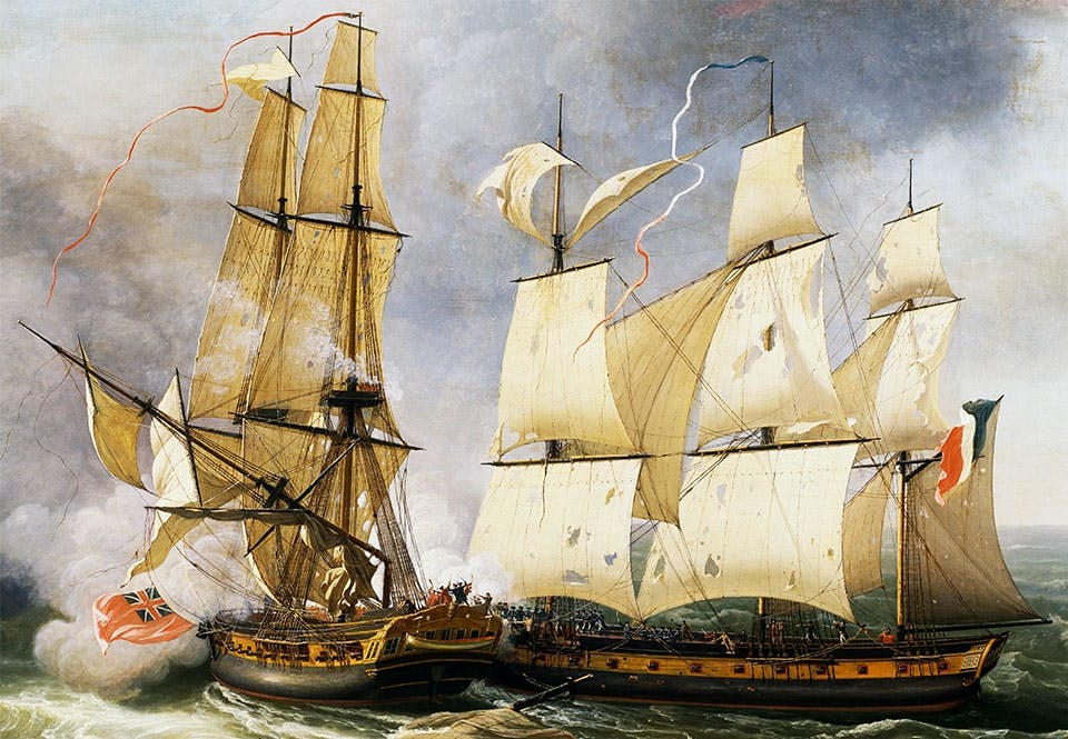 fregatter andra koalitionskriget lembuscade la bayonnaise Den franska korvetten *La Bayonnaise*